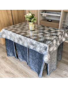 Conjunto Completo Antimanchas Aterciopelada Tapete Cosido Gris con Tapete Gris