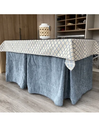 Conjunto Doble Grueso Gris con Tapete...