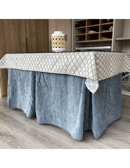 Conjunto Doble Grueso Gris con Tapete Líbano Gris