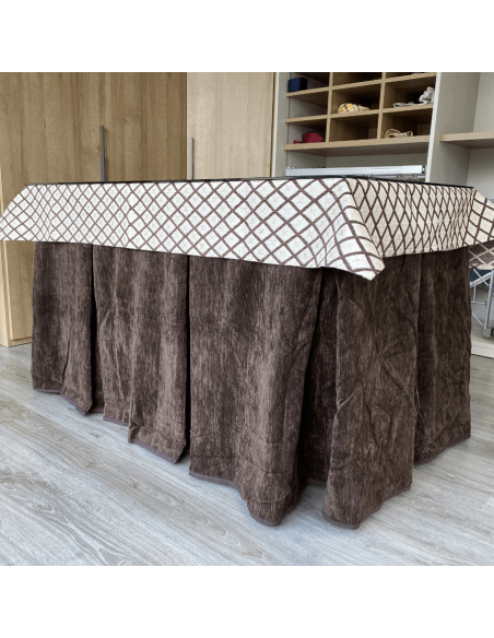 Conjunto Doble Grueso Chocolate con Tapete Líbano Choco