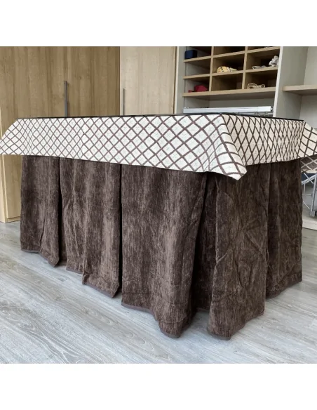 Conjunto Doble Grueso Chocolate con Tapete Líbano Choco