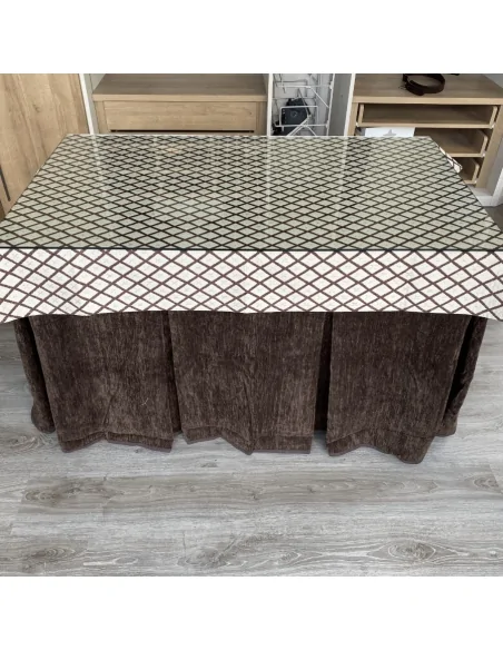 Conjunto Doble Grueso Chocolate con Tapete Líbano Choco