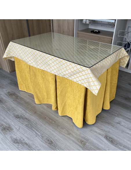 Conjunto doble grueso Mostaza con tapete Líbano Mostaza