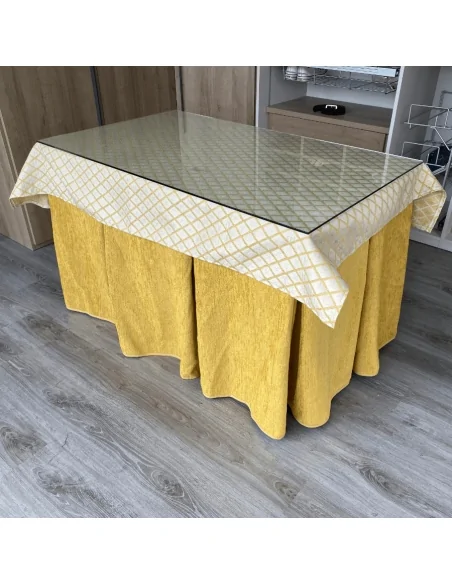 Conjunto doble grueso Mostaza con tapete Líbano Mostaza