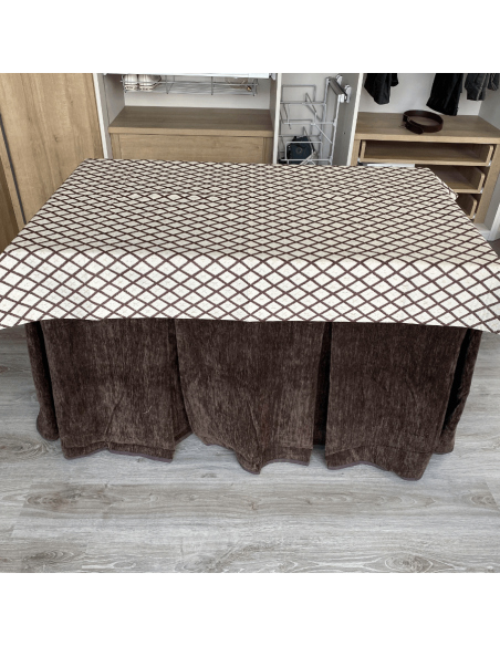 Ropa Doble Grueso Chocolate con Tapete Libano Choco