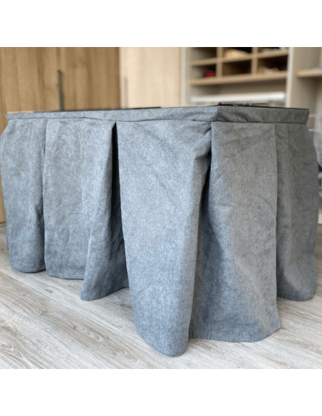 Conjunto Completo Antimanchas Aterciopelado Triple Grueso Gris