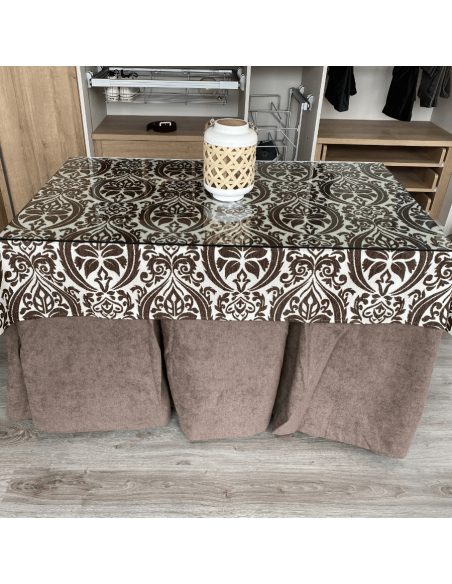 Conjunto Completo Antimanchas Aterciopelado Triple Grueso Choco con Tapete Amaranto Choco