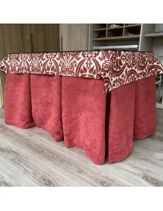 Conjunto Completo Antimanchas Aterciopelado Triple Grueso Granate con Tapete Amaranto Granate 2