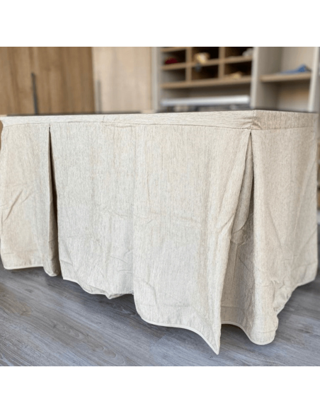 Conjunto Elegante 10 Pliegues Beige