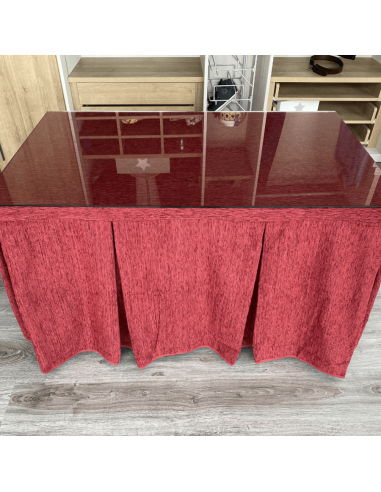 Conjunto Elegante 10 Pliegues Granate