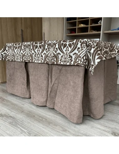 Ropa de Mesa Camilla Antimanchas Aterciopelada Triple Grueso Choco con Tapete Amaranto Choco Multimedida Ropa de Mesa Camilla Antimanchas Aterciopelada Triple Grueso Choco con Tapete Amaranto Choco Multimedida
