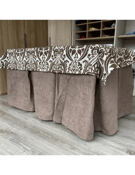 Ropa de Mesa Camilla Antimanchas Aterciopelada Triple Grueso Choco con Tapete Amaranto Choco Multimedida Ropa de Mesa Camilla Antimanchas Aterciopelada Triple Grueso Choco con Tapete Amaranto Choco Multimedida