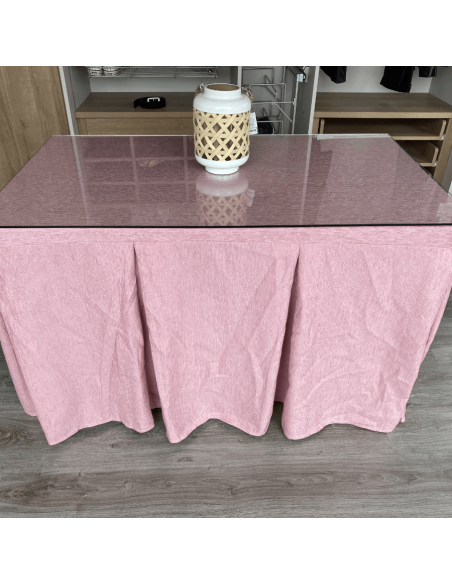 Conjunto Elegante 10 Pliegues Rosa