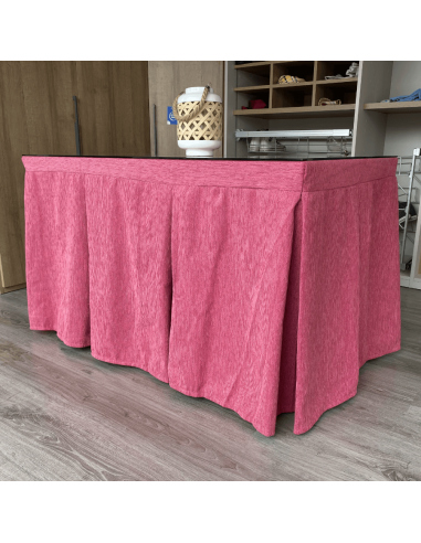 Conjunto Elegante 10 Pliegues Fucsia