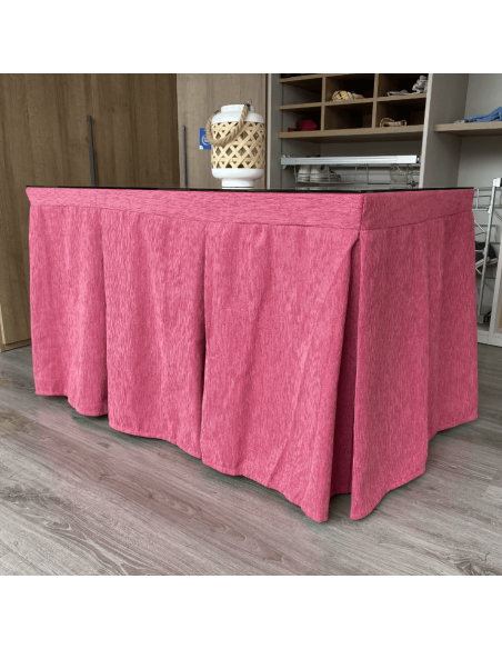 Conjunto Elegante 10 Pliegues Fucsia