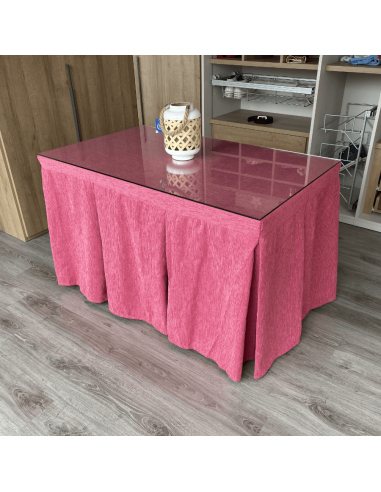 Conjunto Elegante 10 Pliegues Fucsia