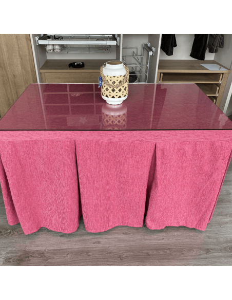 Conjunto Elegante 10 Pliegues Fucsia