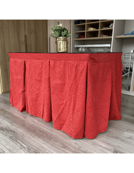 Conjunto Elegante 10 Pliegues Rojo