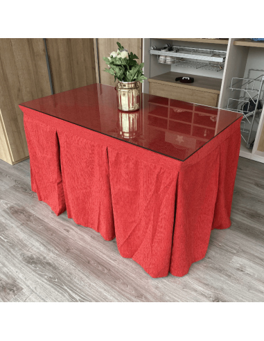 Conjunto Elegante 10 Pliegues Rojo