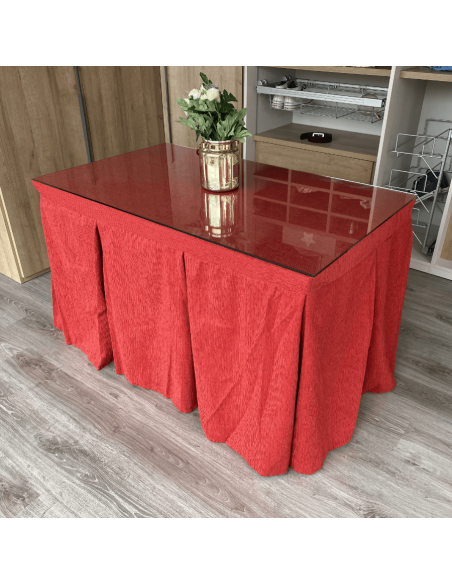 Conjunto Elegante 10 Pliegues Rojo