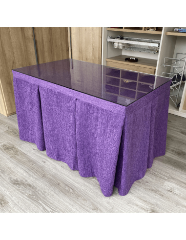 Conjunto Elegante 10 Pliegues Morado