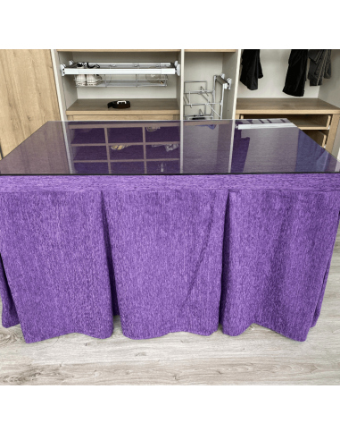 Conjunto Elegante 10 Pliegues Morado