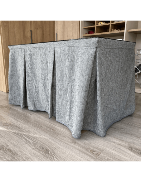 Conjunto Elegante 10 Pliegues Gris