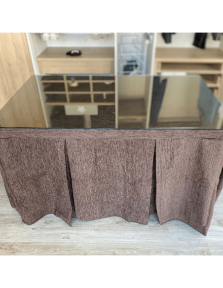 Conjunto Elegante 10 Pliegues Chocolate