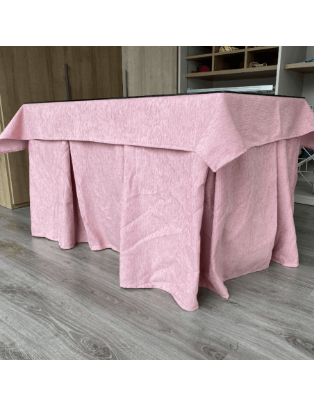 Conjunto Elegante 10 pliegues Rosa con Tapete Miranda Rosa