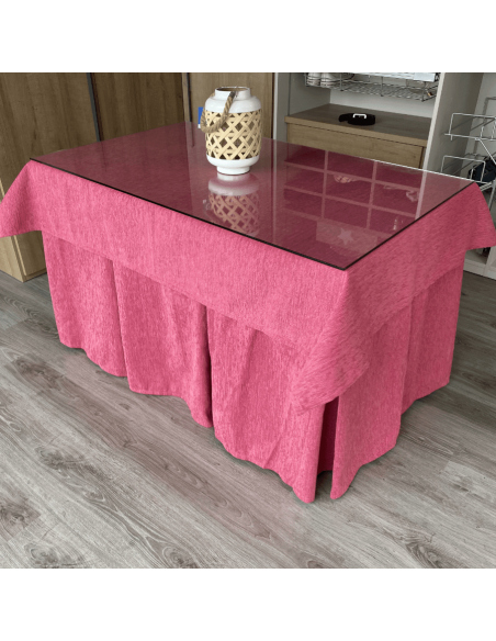 Conjunto Elegante 10 Pliegues Fucsia con Tapete Miranda Fucsia