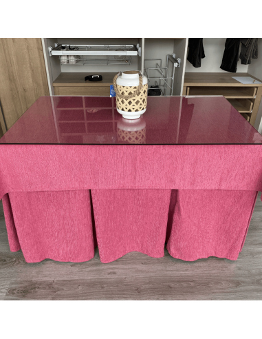 Conjunto Elegante 10 Pliegues Fucsia...