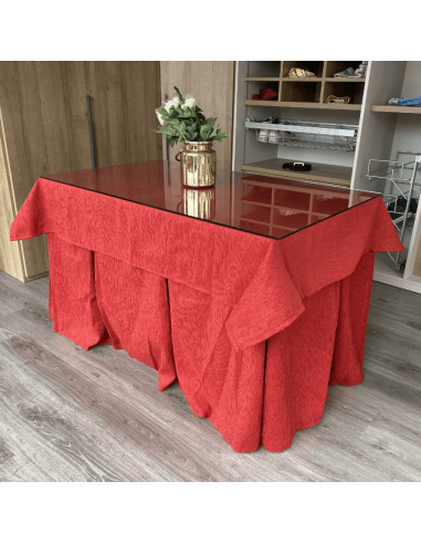 Conjunto Elegante 10 Pliegues Rojo...