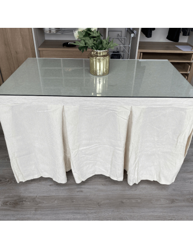 Conjunto elegante 10 pliegues Marfil