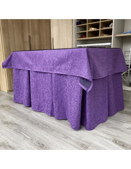 Conjunto Elegante 10 Pliegues Morado con Tapete Miranda Morado