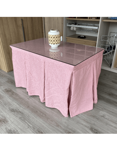 Conjunto elegante 10 pliegues Rosa