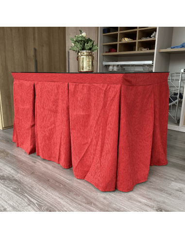 Conjunto elegante 10 pliegues Rojo