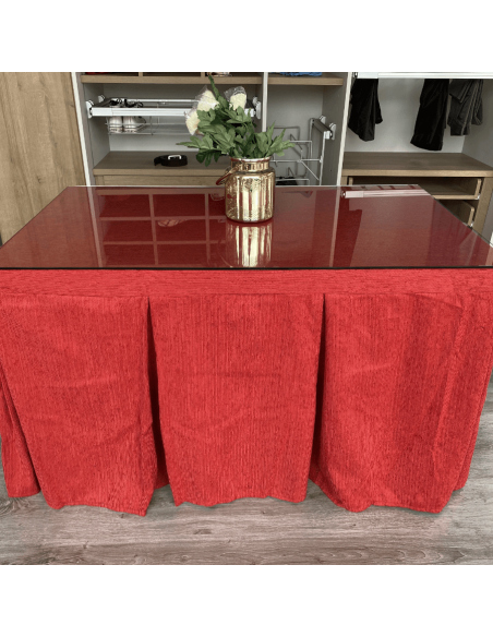 Conjunto elegante 10 pliegues Rojo