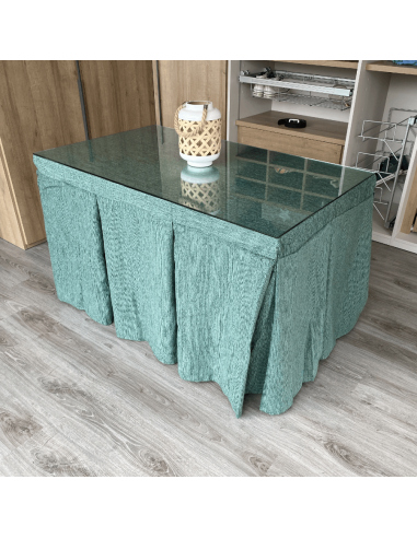 Conjunto elegante 10 pliegues Verde