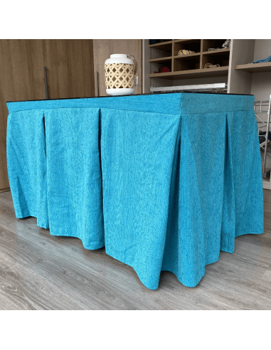 Conjunto elegante 10 pliegues Turquesa