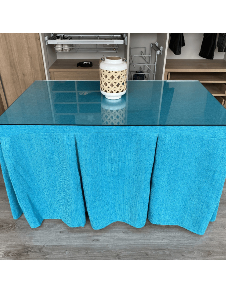 Conjunto elegante 10 pliegues Turquesa