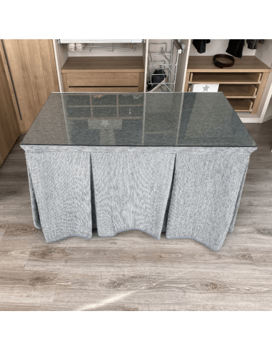 Conjunto elegante 10 pliegues Gris