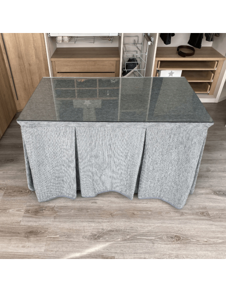 Conjunto elegante 10 pliegues Gris