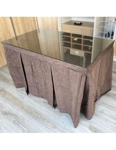 Conjunto elegante 10 pliegues Chocolate