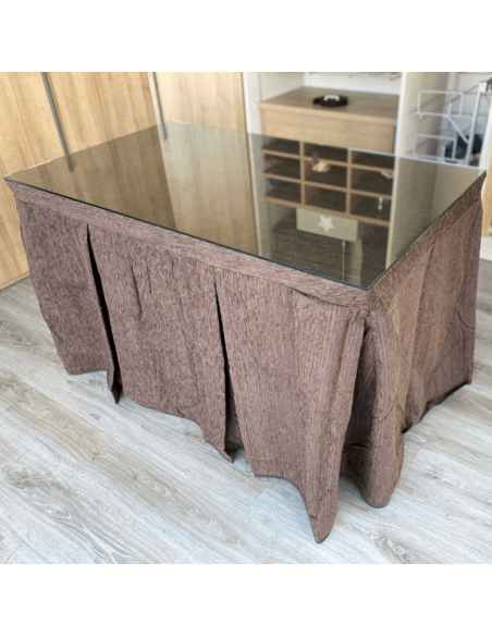 Conjunto elegante 10 pliegues Chocolate