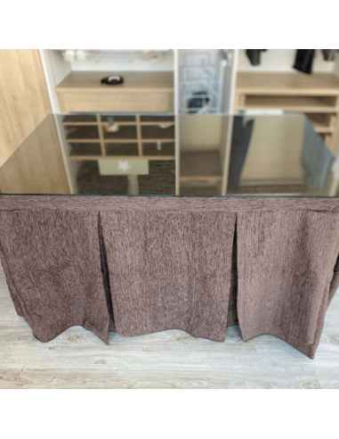 Conjunto elegante 10 pliegues Chocolate