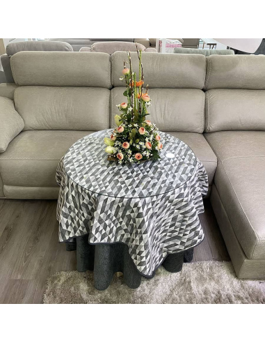 Conjunto Mesa Redonda + Ropa Chenilla...