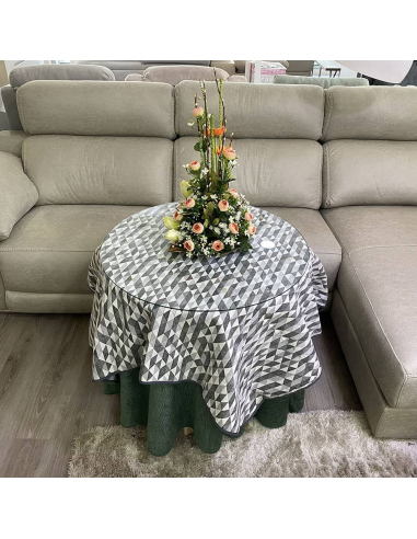 Conjunto Mesa Redonda + Ropa Chenilla...