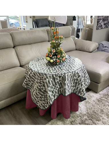 Conjunto Mesa Redonda + Ropa Chenilla...