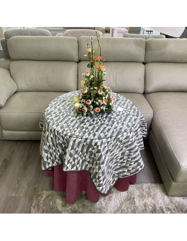 Conjunto Mesa Redonda + Ropa Chenilla...