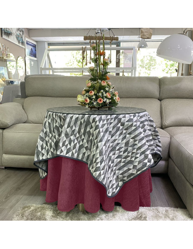 Conjunto Mesa Redonda + Ropa Chenilla...